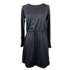Carve Designs Long Sleeve Drawstring Waist Mini T-Shirt Dress Size Small